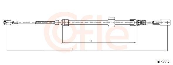 COFLE 10.9882 Cable pull, parking brake