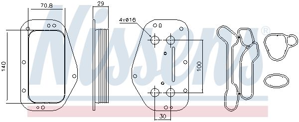 Oil Cooler, engine oil-6