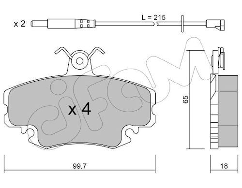 CIFAM 822-120-0K Brake pad set, disc brake