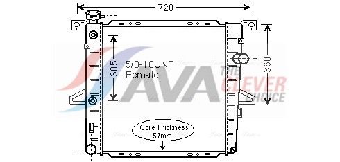 AVA CLEVER CHOICE FD2026 Radiator, engine cooling