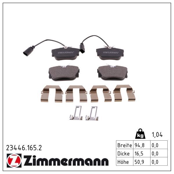 ZIMMERMANN 23446.165.2 Brake pad set, disc brake