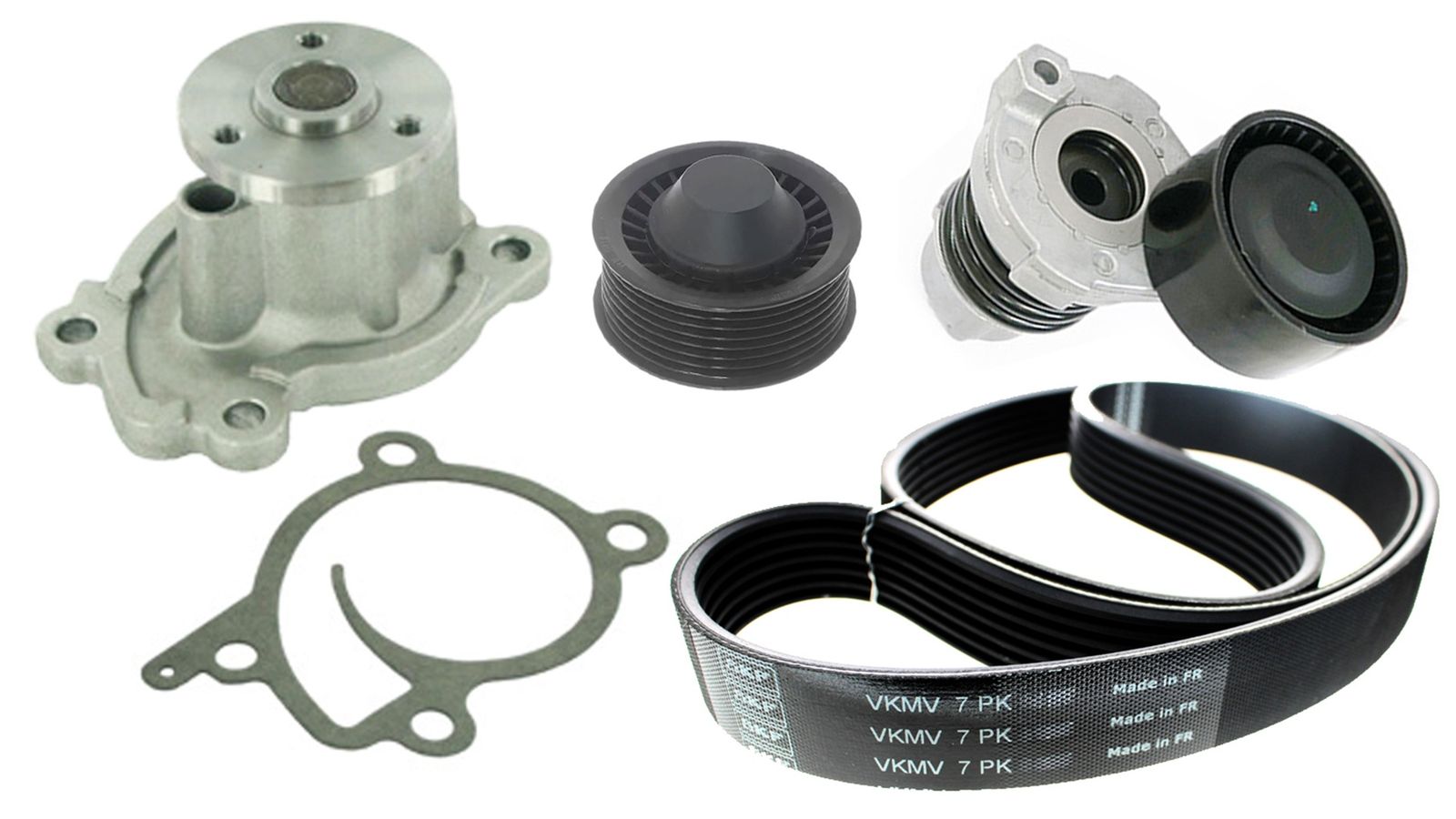 SKF VKMC 62182 Water pump + v-ribbed belt kit