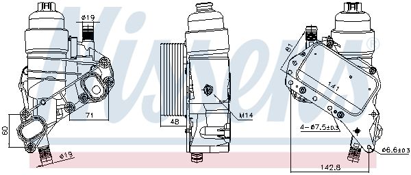 Oil Cooler, engine oil-4