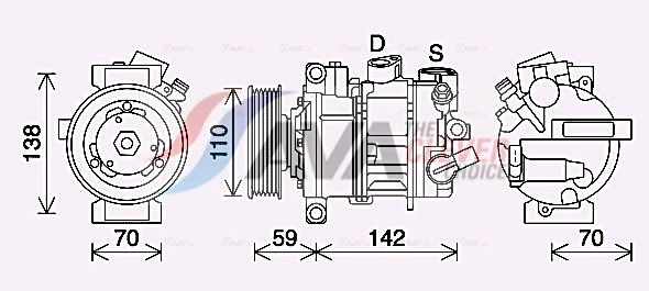AVA CLEVER CHOICE VNAK401 Compressor, air conditioning