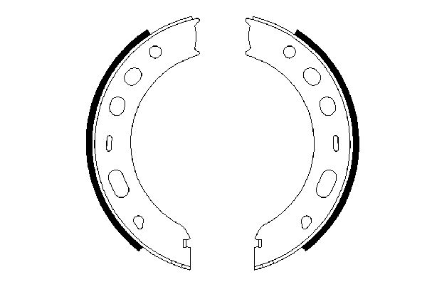 Brake Shoe Set, parking brake-4