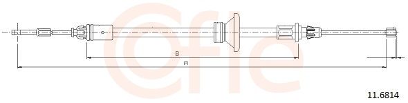 COFLE 11.6814 Cable pull, parking brake