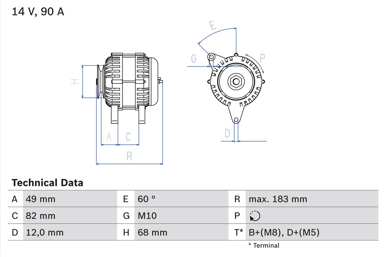 BOSCH 0 986 041 970 Alternator