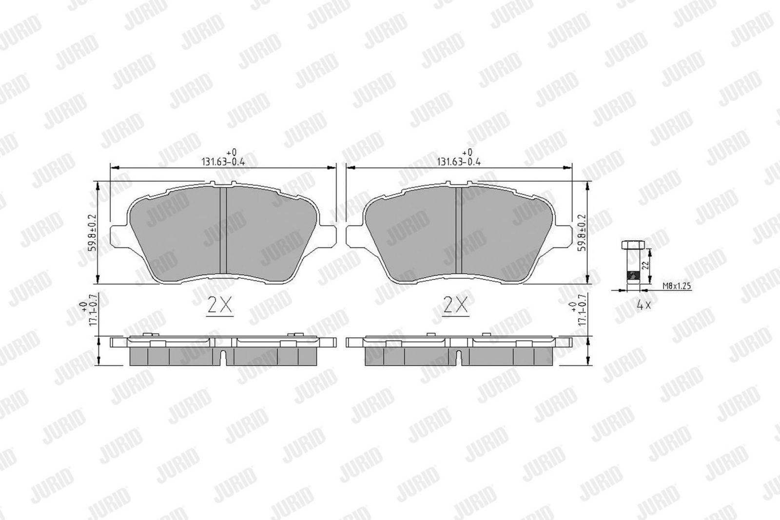 JURID 573363J Brake pad set, disc brake