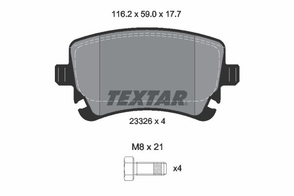TEXTAR 2332611 Brake pad set, disc brake