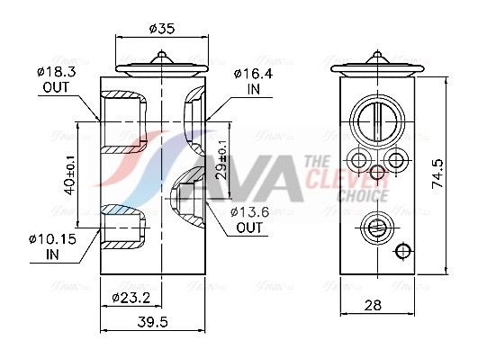 AVA CLEVER CHOICE RT1683 Expansion valve, air conditioning