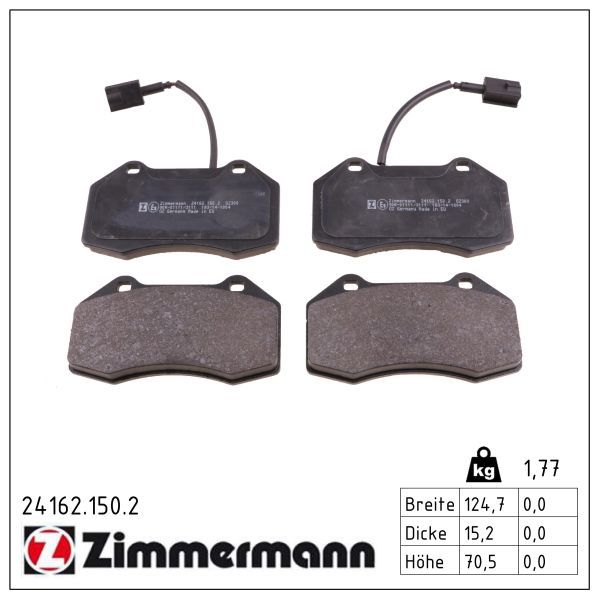 ZIMMERMANN 24162.150.2 Brake pad set, disc brake