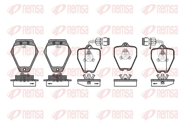 REMSA 0508.02 Brake pad set, disc brake