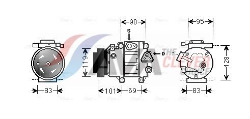 AVA CLEVER CHOICE HYK237 Compressor, air conditioning