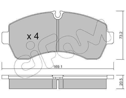 CIFAM 822-673-0 Brake pad set, disc brake