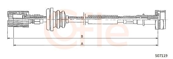 COFLE 92.S07119 Speedometer cable