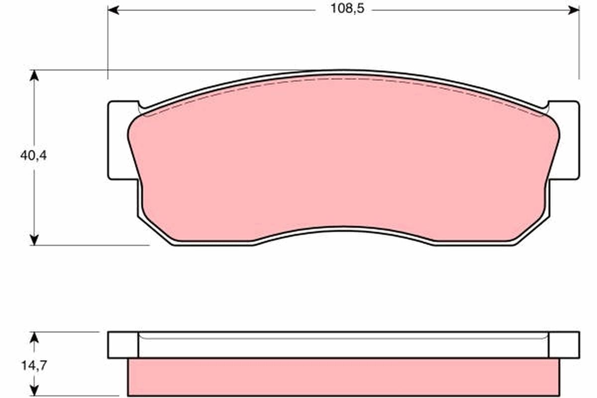 TRW GDB988 Brake pad set, disc brake