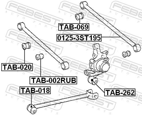 Mounting, control/trailing arm-1