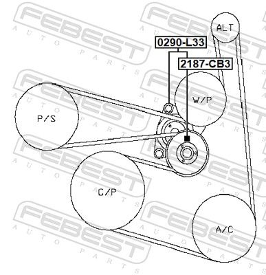 Belt Tensioner, V-ribbed belt-1