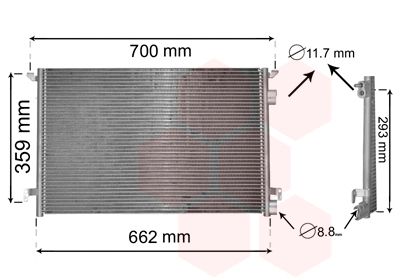 VAN WEZEL 37005397 Condenser, air conditioning