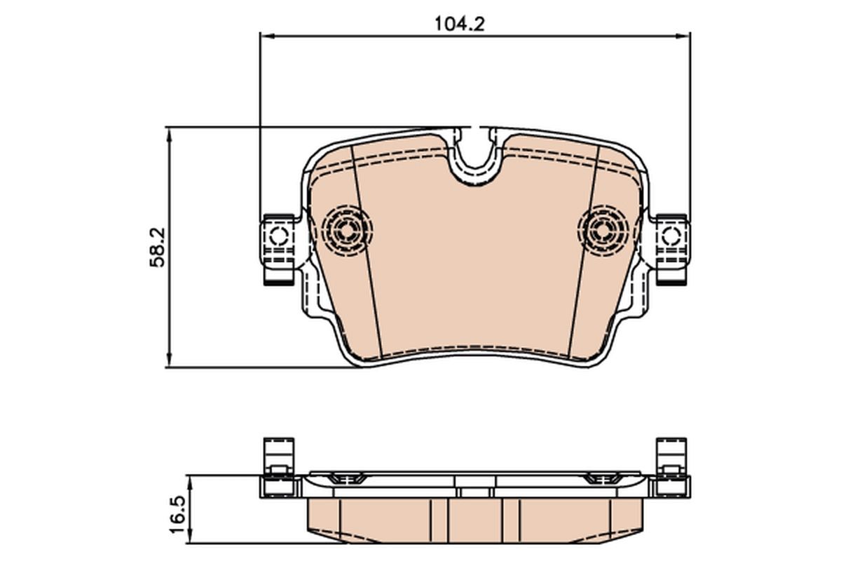 TRW GDB2066 Brake pad set, disc brake