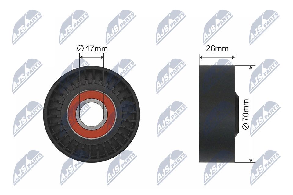 NTY RNK-BM-034 Deflection pulley/guide pulley, v-belt