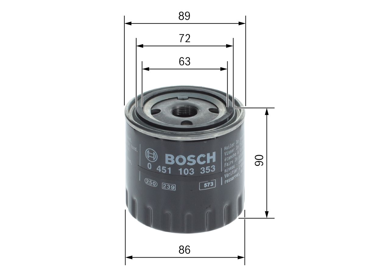 BOSCH 0 451 103 353 Oil filter