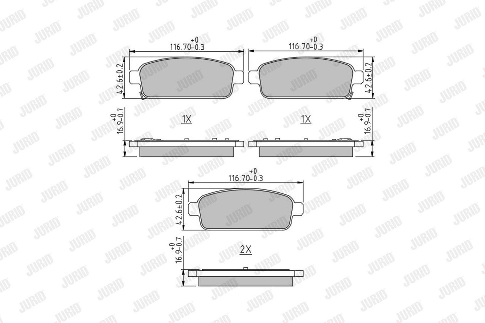 Brake Pad Set, disc brake-1