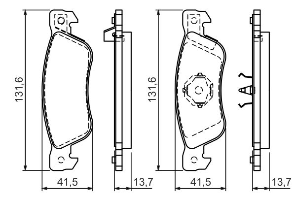 BOSCH 0 986 424 262 Stabdžių trinkelių rinkinys, diskinis stabdys