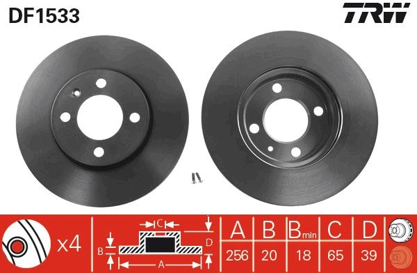 TRW DF1533 Brake disc