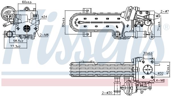 Cooler, exhaust gas recirculation