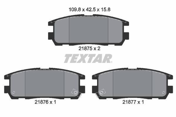 TEXTAR 2187501 Brake pad set, disc brake