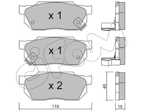 CIFAM 822-247-1 Brake pad set, disc brake