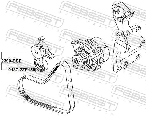 Belt Tensioner, V-ribbed belt-1
