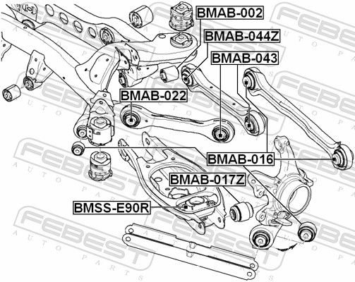 Mounting, control/trailing arm-1