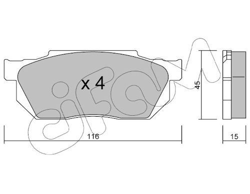 CIFAM 822-247-0 Brake pad set, disc brake
