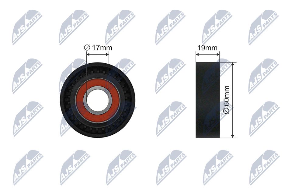 NTY RNK-ME-041 Tensioner pulley, v-ribbed belt