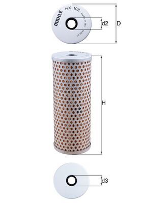 MAHLE HX 108 Hydraulic filter, steering