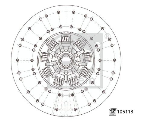 FEBI BILSTEIN 105113 Clutch disc