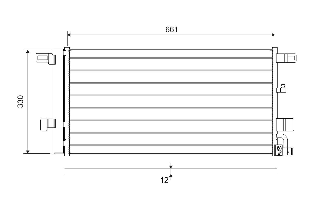 VALEO 822650 Condenser, air conditioning