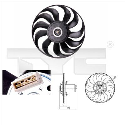 TYC 837-0012 Fan, engine cooling