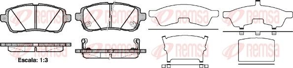 REMSA 1281.02 Brake pad set, disc brake