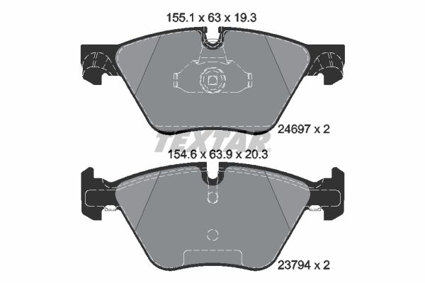 TEXTAR 2469701 Brake pad set, disc brake