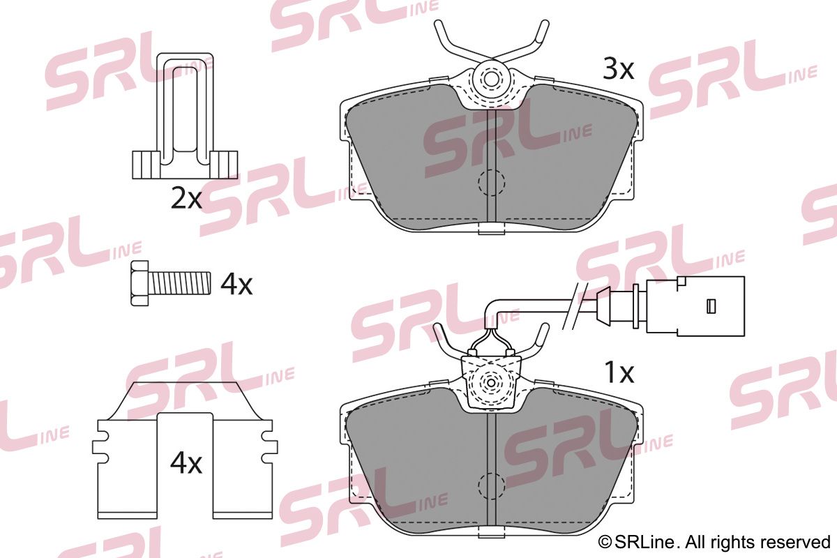 SRLINE S70-1500 Brake pad set, disc brake