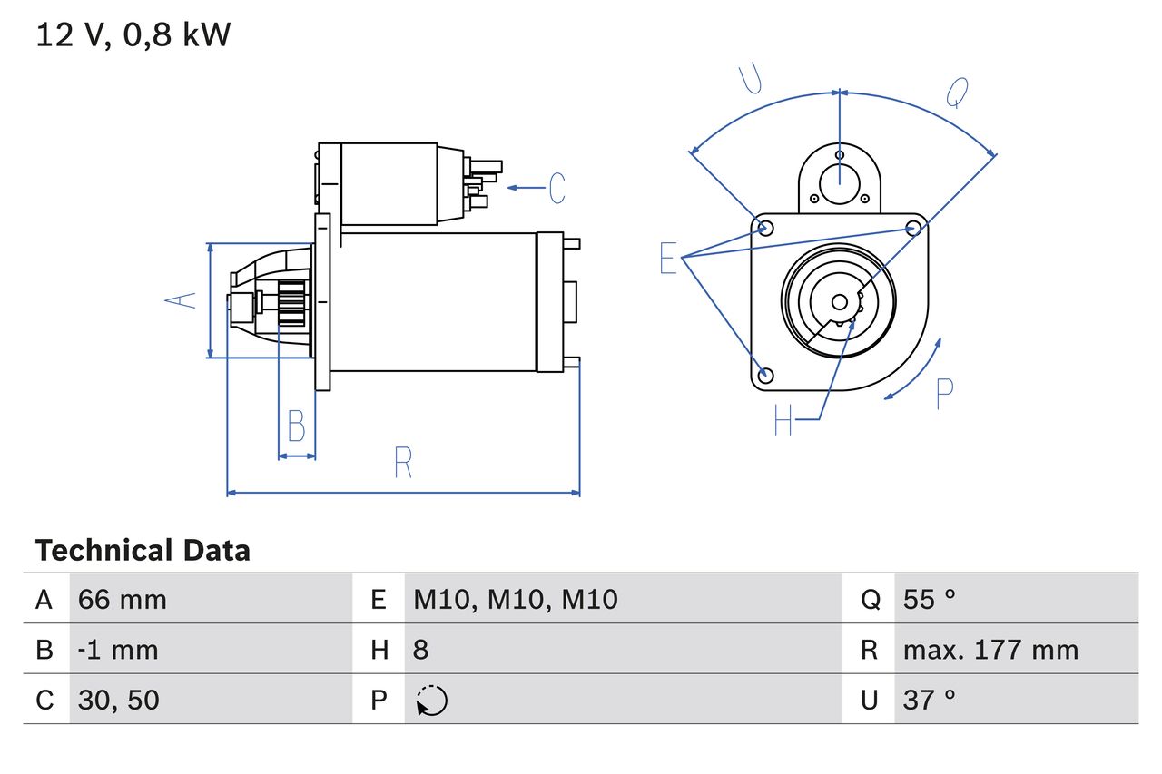 BOSCH 0 986 028 000 Starter