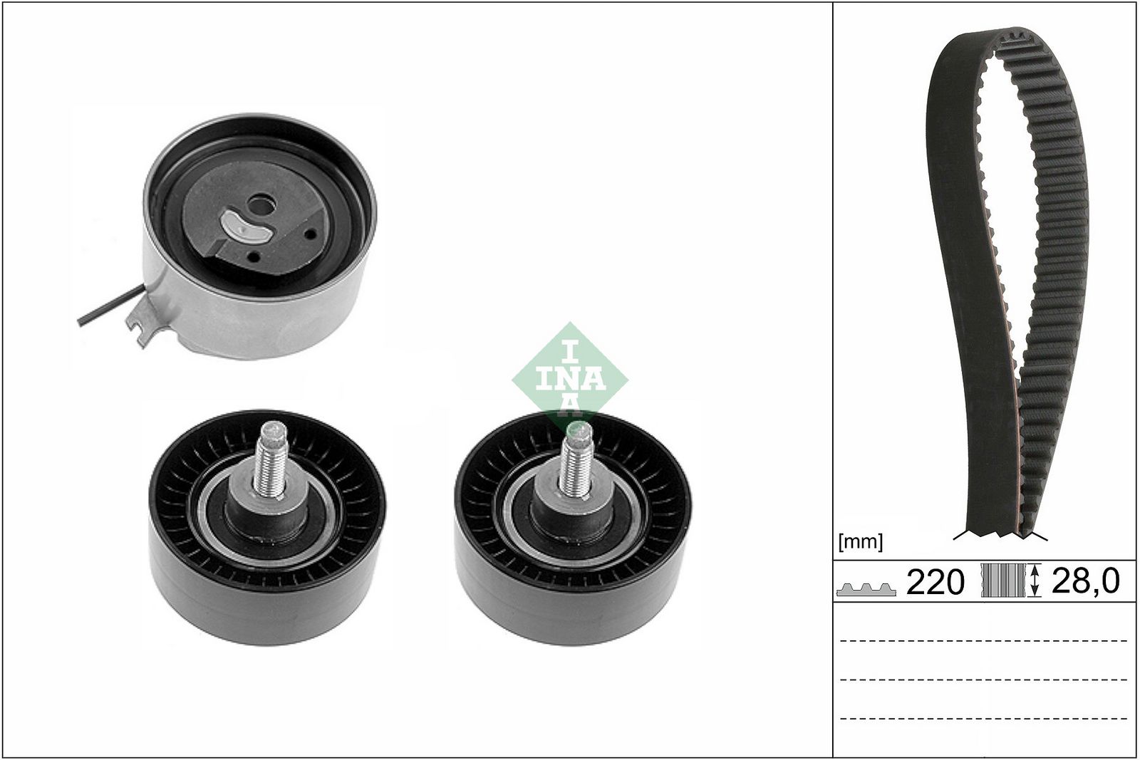 SCHAEFFLER INA 530 0456 10 Timing belt kit