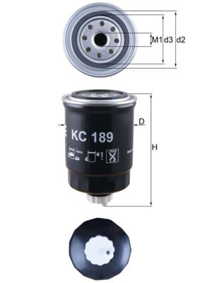 KNECHT KC 189 Fuel filter
