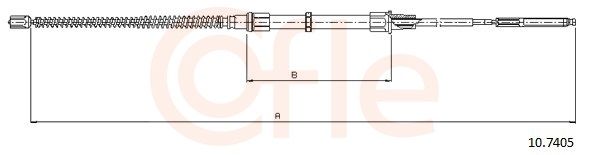 COFLE 10.7405 Cable pull, parking brake