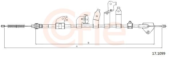 COFLE 17.1099 Cable pull, parking brake