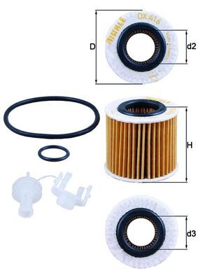 KNECHT OX 416D2 Oil filter