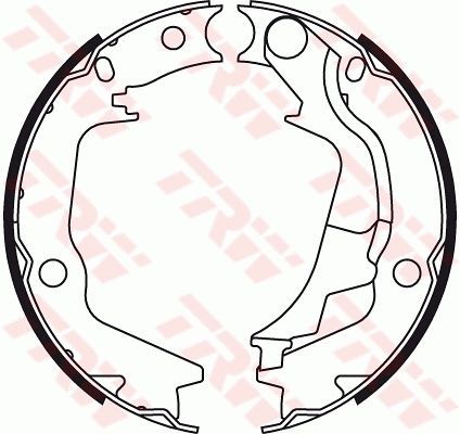 TRW GS8782 Brake shoe set, parking brake